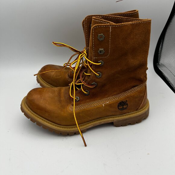 Women’s Fold Over Timberland Boots 7.5 - Picture 1 of 9